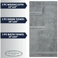 thumbnail image 5 of LA HAMMAM 3 Piece Towel Set - 1 Bath Towels, 1 Hand Towels, 1 Washcloths for Bathroom, College Dorm, Kitchen, Shower, Pool, Hotel, Gym & Spa | Soft & Absorbent Turkish Cotton Towel Sets, Grey, 5 of 6
