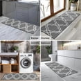 thumbnail image 2 of Gray Geometric Pattern Kitchen Rug Mat,Kitchen Runner Rugs Non Skid Washable,Decorative Kitchen Floor Mats for Kitchen,Sink,Laundry,17"X47", 2 of 5