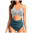 thumbnail image 1 of Maillot de Bain pour Femmes, Mode Été, Rayé, Tendance, Dos Nu, 1 of 9