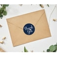 thumbnail image 3 of Darling Souvenir Personalized 1.6 Inches Round Navy Blue DIY Heart Calligraphy Thank You Stickers-45 Pcs, 3 of 4