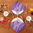 thumbnail image 3 of Iauyy Satin Napkins Set of 1- Planet- Purple DIY Printing Decoration Cloth Napkin- Easy Care for Home/Party, 3 of 8