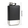 thumbnail image 2 of Stainless Steel 9oz Pocket Hip Flask Drink Alcohol Whiskey Flasks Russian Liquor Pot Black Painted Wine Bottle As Gift, 2 of 4