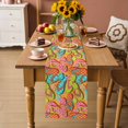 thumbnail image 2 of Watercolor Flip Flop Table Runner 72 Inches, Summer Coastal Beach Slippers Bed Runner Dresser Scarves Tabletop for Indoor Outdoor Parties/Ceremony/Banquet, 16" x 72", 2 of 9