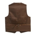 thumbnail image 2 of Gioberti Boy's Tweed Plaid Formal Suit Vest, 2 of 3