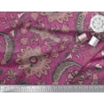 thumbnail image 3 of Soimoi Viscose Chiffon Fabric Leaves & Floral Ethnic Print Fabric by The Yard 42 Inch Wide, 3 of 3