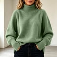 thumbnail image 5 of yillto Turtleneck Sweater for Womens Long Sleeve Mock Neck Pullover Knit Fall Winter Baggy Sweaters, 5 of 6