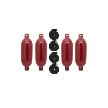 Extreme Max 3006.7649 BoatTector Inflatable Fender Value 4-Pack - 6.5" x 22", Cranberry