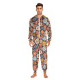thumbnail image 3 of FORMRS Onesies Pajama for Adults Unisex Hoodie Winter Jumpsuit One Piece Sleepwear, Sizes S-2XL, Colorful Flowers, 3 of 7