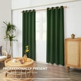 thumbnail image 6 of ZOPZO 100% Blackout Curtains, Energy Saving, Green, 52W x 45L Inch, Thermal Insulated Noise Reducing Window Drapes for Bedroom, 2 Panels, 6 of 7