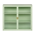 thumbnail image 4 of GUTALOR 27.56'' Modern Wall Cabinet with Glass Doors, Three-Tier Storage, Removable Shelves, 30lbs Capacity - Pantry, Bathroom, Laundry, and Living Room Cabinet-Green, 4 of 6