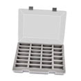 thumbnail image 3 of Estuche de almacenamiento para coches modelo 1/64, portátil, multifuncional, protector, resistente al polvo, con 27 compartimentos, organizador para coches de juguete. Gris, 3 of 10
