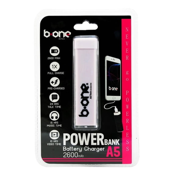 Batería Portátil Recargable B Mobile 2600 mAh A5 Blanco