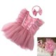 thumbnail image 2 of Newborns Baby Girls Dress Set for Photoshoots Soft Lace Romper with Headband Photography Outfit Multiple Size M, 2 of 4