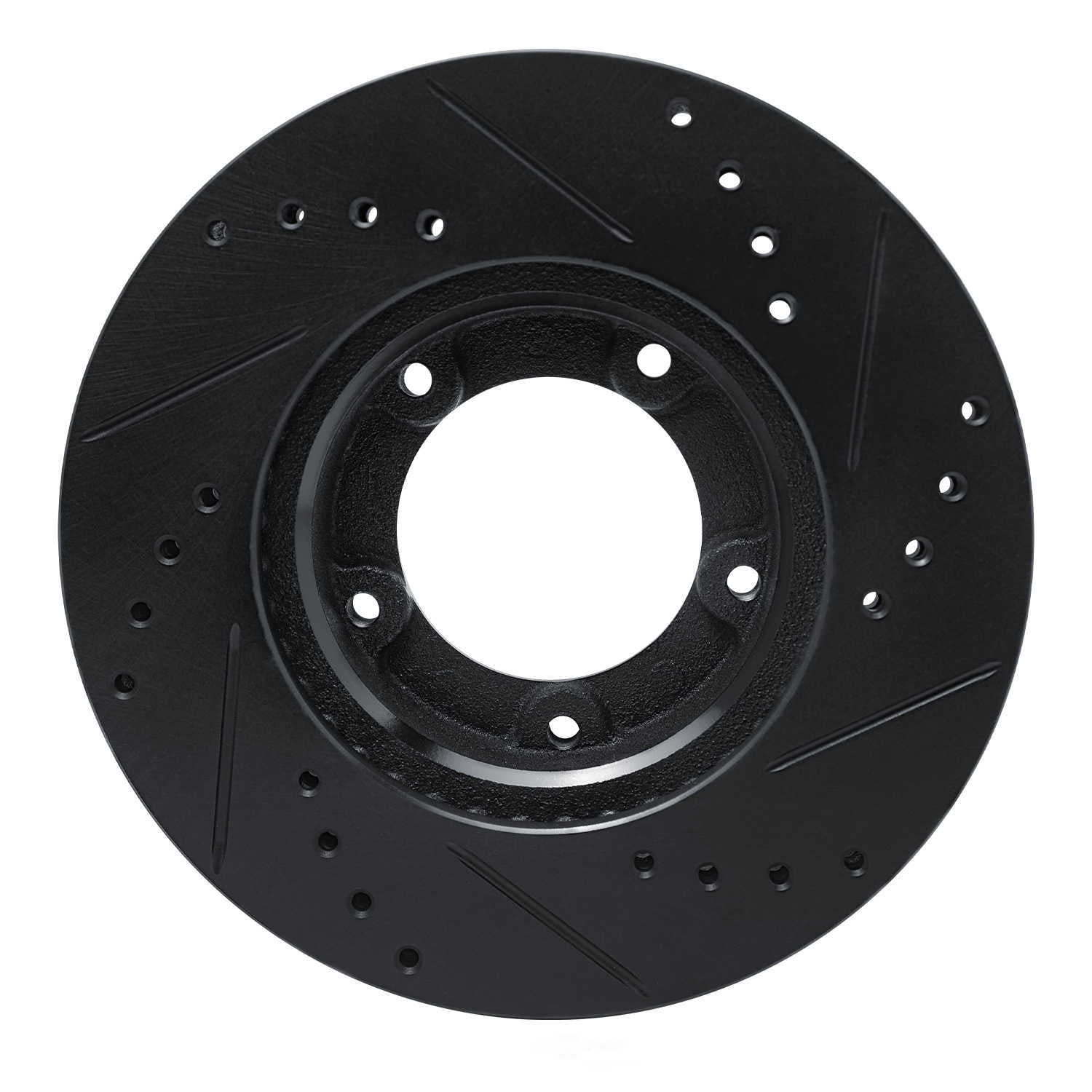 Dynamic Friction Company 633-76096L DFC Brake Rotor - Drilled And Slotted - Black