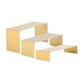 thumbnail image 1 of jinwen 3 Pcs Présentoirs pour Desserts, Objets de Collection, Parfum, Or Brossé, 1 of 9