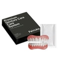 thumbnail image 1 of Silicone Denture Set – Top & Bottom Whitening Dentures, Reusable, Easy to Remove, Portable Unisex First Aid, 1 of 5