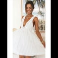 thumbnail image 4 of Minivestidos de Verano para Mujer, Sin Mangas, con Escote en V Profundo, con Vuelo Escalonado, Espalda Descubierta, Estilo Bohemio para Salir de Vacaciones. XL, 4 of 10