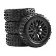 thumbnail image 4 of Kuntesetty 4Pcs 1/18 RC Car Wheels and Tires RC Car Part, High Performance Portable Easy to Black, 4 of 9