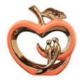 thumbnail image 1 of Estatua de fruta de cerámica nórdica, arte en corazón hueco, escultura de pájaros dorados Naranja Zulema Estatuilla de cerámica, 1 of 8