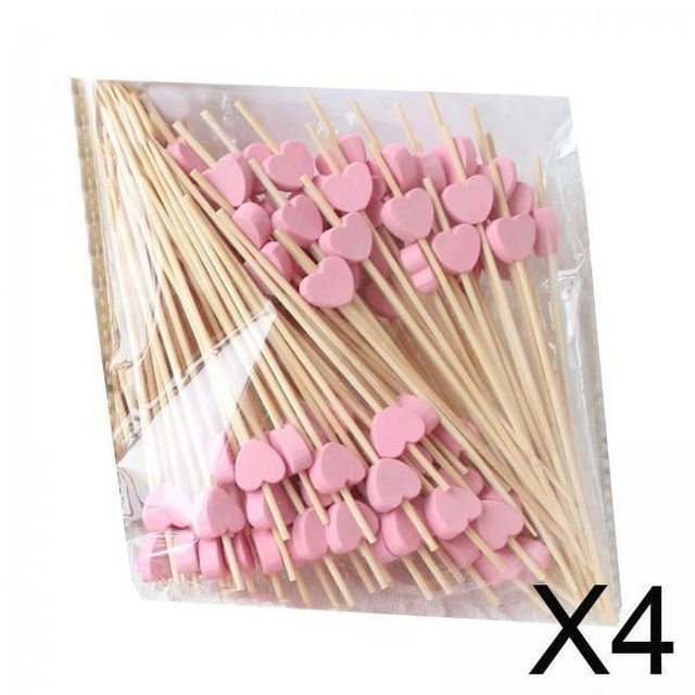 Palillos de frutas,Palillos de frutas desechables Palillos de madera para cócteles,Palillos de madera resistentes para aperitivos Brochetas Favor de fiesta,Artículos para fiestas Palillos de