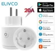 thumbnail image 2 of Electrical Outlet, Smart Wifi Plug for Smart Home, 20A, Tuya, with Power Monitor, App - 1PCS-EU Plug, 2 of 4