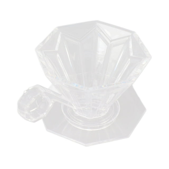 Pour Over Coffee Dripper, Comfortable Handle Resin Coffee Brewing Filter Cone Large Water Flowing For Office Transparent,Beige