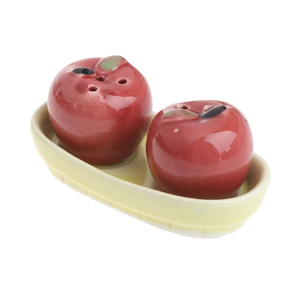SDFGTstore 1 Pair for Apple Ceramic Salt Pepper Shakers Set Seasoning Bottle Wedding Party