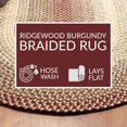 thumbnail image 6 of Super Area Rugs Large Braided Rugs 8X11 Modern Kitchen Rug - Ridgewood Braided Rug for Living Room - Reversible - Indoor/Outdoor - Made in USA - Burgundy/Beige, 8' X 11' Oval, 6 of 18