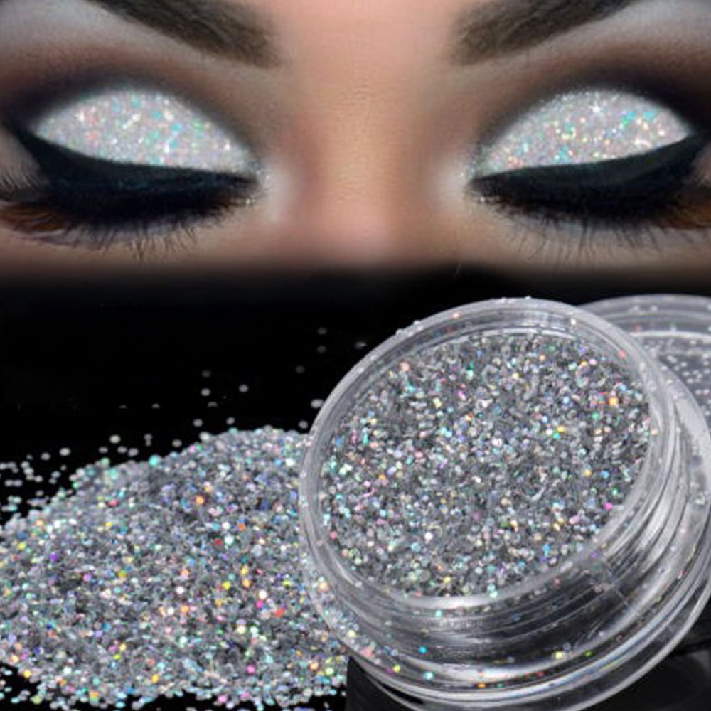 Sparkly Glitter Loose Powder EyeShadow Silver Eye Shadow Pigment -