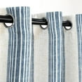 thumbnail image 6 of DriftAway Chris Vertical Striped Pattern Linen Blend Lined Thermal Insulated Blackout and Room Darkening Grommet Linen Curtains for Farmhouse Printed 2 Panels 52 Inch by 36 Inch Jean Navy Curtain, 6 of 8