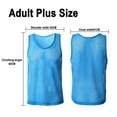 thumbnail image 2 of Blue Pinnies Soccer pinnies for Sports Soccer Mesh Basketball Jerseys Children Adult - 6 Pack - Adult Plus Size, 2 of 5