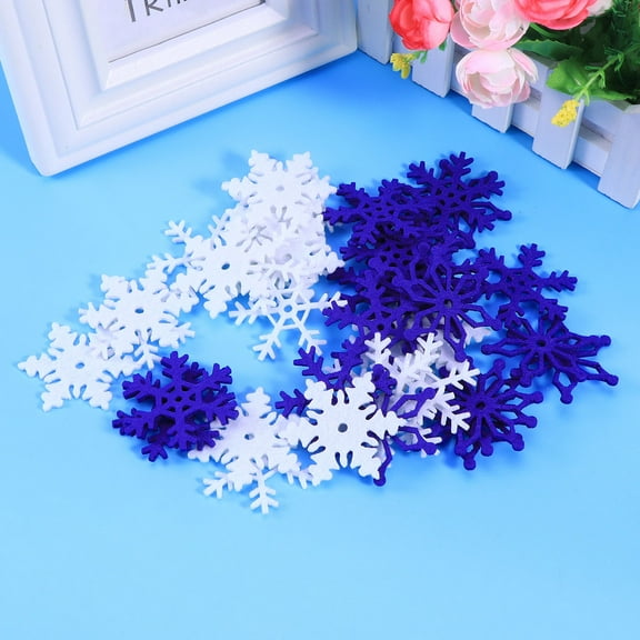 AURARMLET 40 PCS Christmas Hanging Snowflakes Assorted Colors Craft Decorations for Holiday Tree and Home Decor