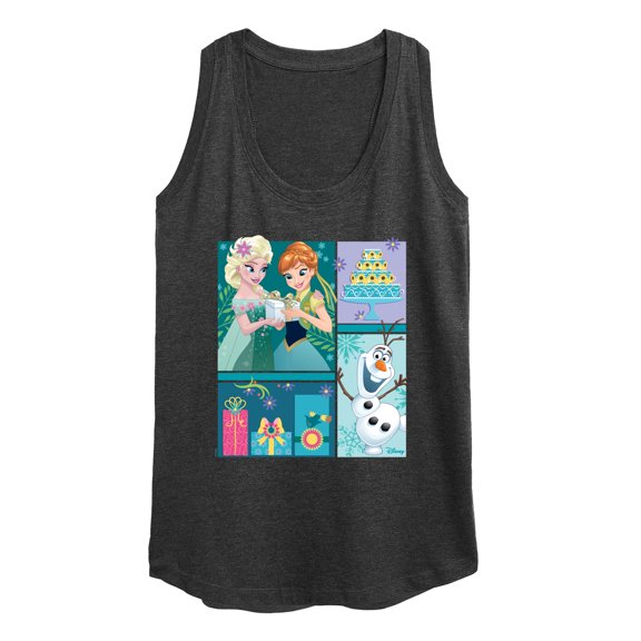 Disney Frozen - Elsa, Olaf & Anna Birthday Celebration - Women's Racerback Tank Top