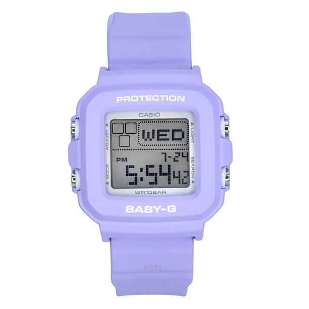 Casio Baby-G Plus Digital 30th Anniversary Purple Resin Strap Quartz BGD-10K-6 100M Women's Watch With Special Holder