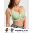 thumbnail image 4 of MINTREUS Womens Wireless Comfortable Bra Supportive No Underwire Bras Honeycomb Breathable Cup Push Up Bra Sports Bras, 4 of 8