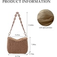 thumbnail image 3 of Kukuzhu Straw Beach Bag, Summer Straw Bags for Women Trendy Straw Purses and Handbags Shoulder Tote Bag for Vacation, 3 of 7