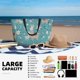 thumbnail image 5 of Fotbe Teal Mama Llama Bolsa de Viaje para Playa - Resistente al Agua, Bolsa Tote de Gran Capacidad y Ligera con 7 Bolsillos para Mujeres y Hombres, 5 of 7
