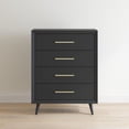 thumbnail image 4 of Child Craft Cranbrook 35" 4-Drawer Chest for Nursery or Bedroom, Anti-Tip Kit, Mid-Century, Ebony, 4 of 8