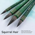 thumbnail image 6 of Falling in Art Professional Squirrel Hair Paintbrush Set, 4-Piece Pointed Tip, Watercolor Artist Brushes(#0#4#8#12), 6 of 8