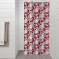 thumbnail image 2 of Pink Butterfly Red White Wing Pattern Shower Curtain 36"x72" ,Bathroom Decorative Shower Curtains Set with 12 Hooks,Modern Waterproof Washable Shower Curtain, 2 of 6
