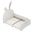thumbnail image 4 of Jopath Twin size Upholstered Princess Bed, Rabbit-Shape Platform Bed with Headboard and Footboard for Toddler Kids Teens,White, 4 of 9