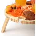 thumbnail image 4 of Wooden Outdoor Folding Picnic Table with Holder 2 in 1 Wine Glass Rack, 4 of 7