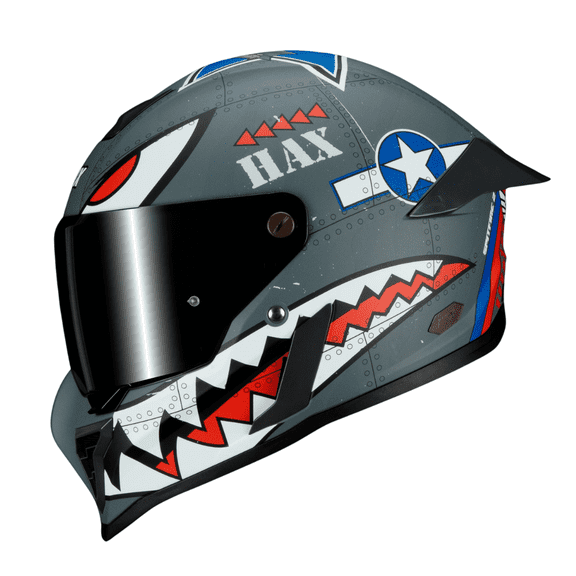Casco Integral Black Pearl Spitfire Gris Mate Talla XL