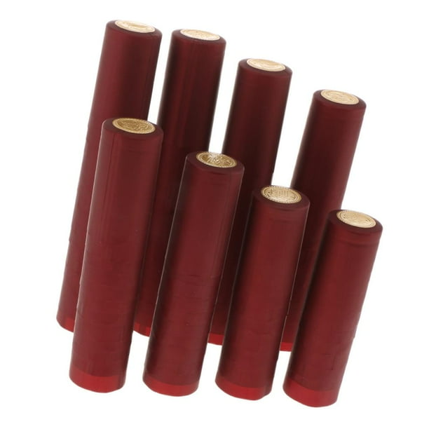 100 cápsulas termorretráctiles de PVC de 34 mm de diámetro para botellas de vino, color burdeos 60 mm de alto