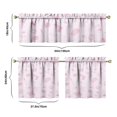thumbnail image 5 of Simple Colored Graphics Kitchen Curtains and Valances Set-3 Piece Kitchen Curtains Sets with Valance for Windows Rod Pocket Machine Washable Kitchen Decor(54"x18"+2x27.5"x24"), 5 of 5
