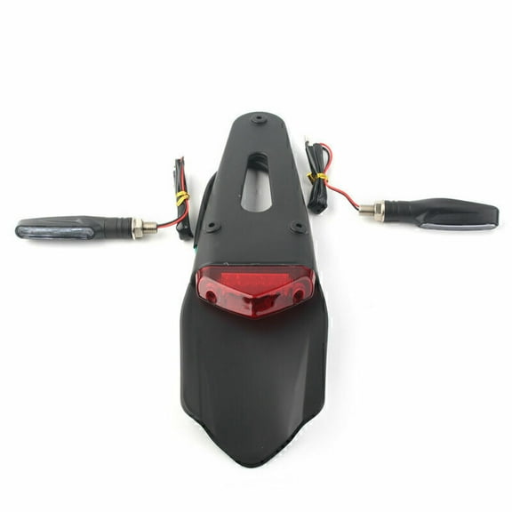 Universal motorcycle LED rear mudguard brake taillight turn signal off-road dirt-