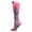 Fuchsia Floral, variant on Women's Celeste Stein Printed Mild Compression Wide Calf Knee High Stockings - Tiny Flowers