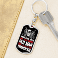 thumbnail image 6 of Move Over Boys Swivel Trucker Keychain Dog Tag Stainless Steel or 18k Gold, 6 of 10