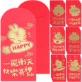 thumbnail image 4 of Red Packets Chinese New Year Money Pockets Cute Rabbit Design Rectangular Shape 17X9CM Gift Container 30Pcs, 4 of 4