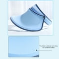 thumbnail image 6 of Unisex Sun Visor Hats Clip On UV Sport Cap Elastic Fabric Empty Top Sun Hat for Outdoor Beach Party, 6 of 8